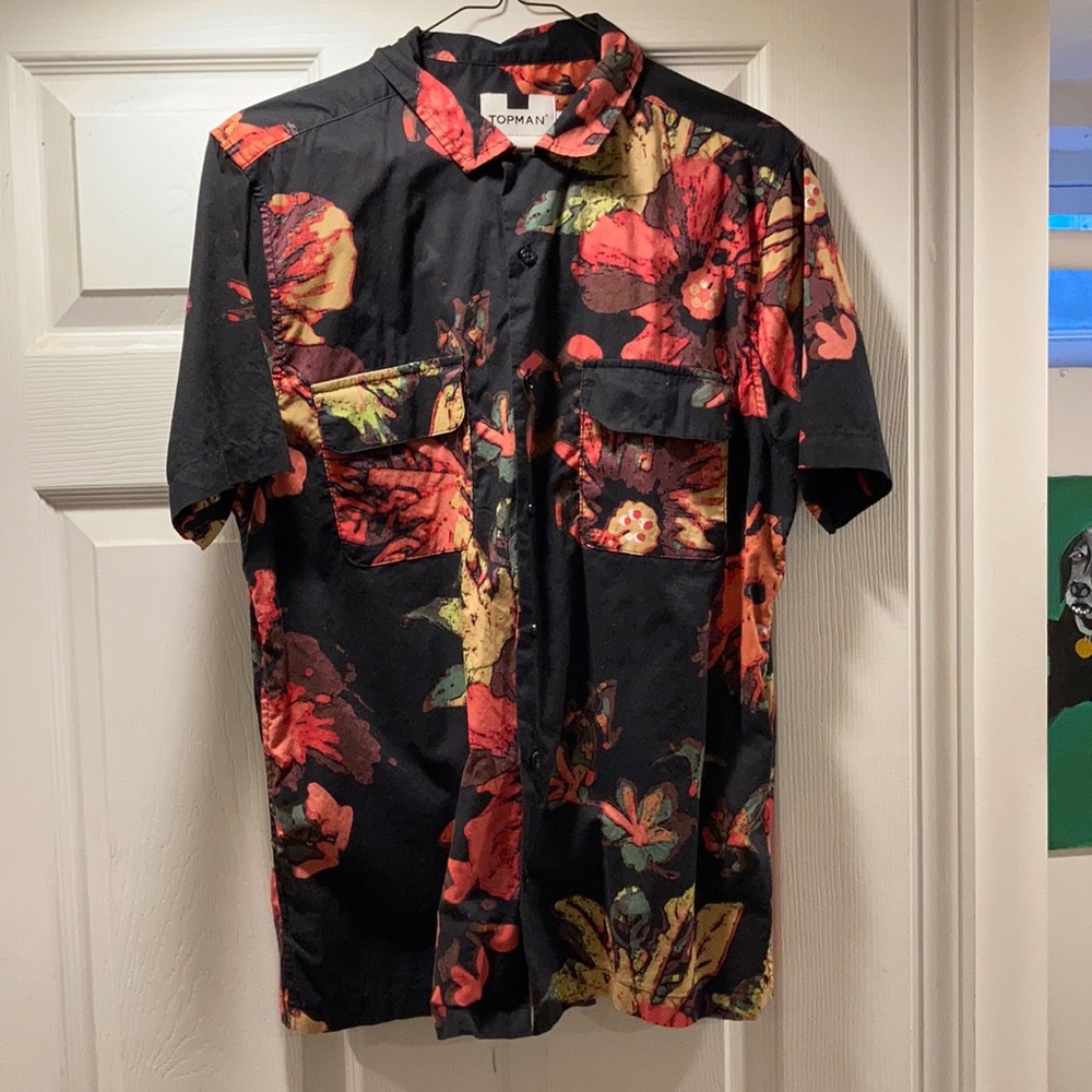 Topman Floral Shortsleeved Button down, SMALL
